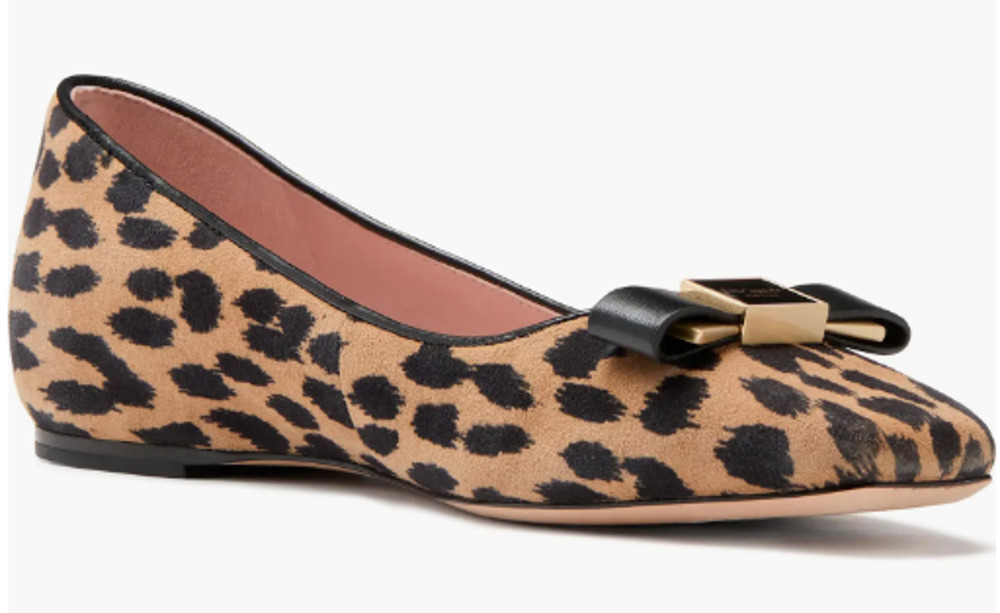 Kate Spade New York  Women's Leopard Print bowdie ballet flat Size 6 NWT